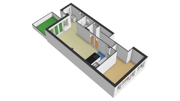 Floorplan - Schieweg 110B, 3038 BC Rotterdam